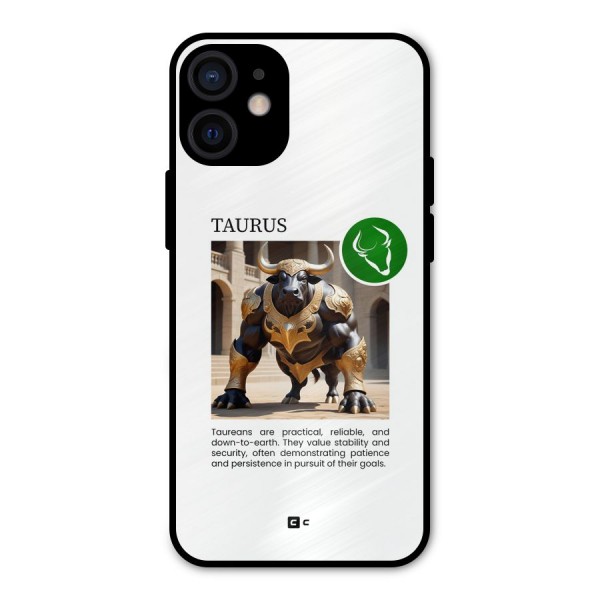 Towering Taurus Metal Back Case for iPhone 12 Mini
