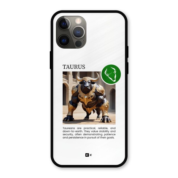 Towering Taurus Metal Back Case for iPhone 12 Pro