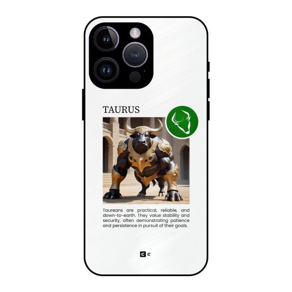 Towering Taurus Metal Back Case for iPhone 14 Pro Max