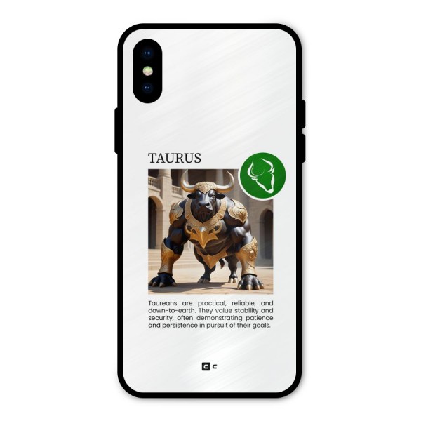 Towering Taurus Metal Back Case for iPhone XS