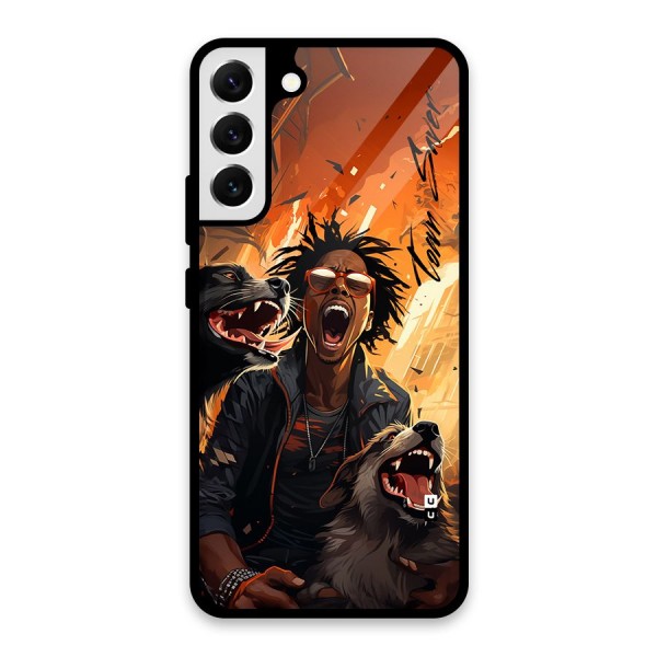 Town Saver Dogs Glass Back Case for Galaxy S22 Plus 5G