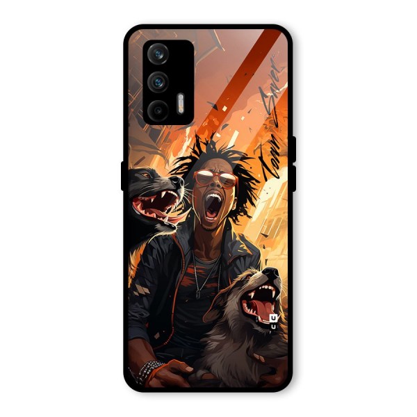 Town Saver Dogs Glass Back Case for Realme X7 Max