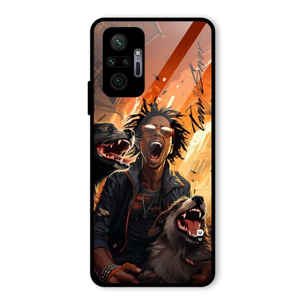 Town Saver Dogs Glass Back Case for Redmi Note 10 Pro Max