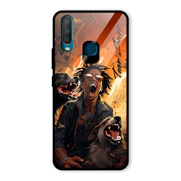 Town Saver Dogs Glass Back Case for Vivo Y15
