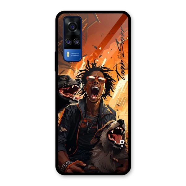 Town Saver Dogs Glass Back Case for Vivo Y51