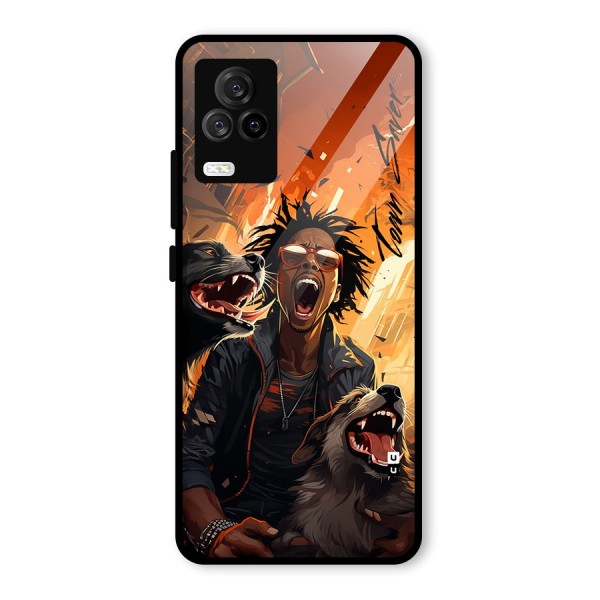 Town Saver Dogs Glass Back Case for Vivo iQOO 7 Legend 5G