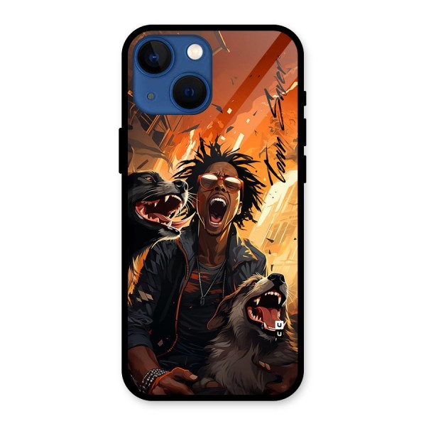 Town Saver Dogs Glass Back Case for iPhone 13 Mini