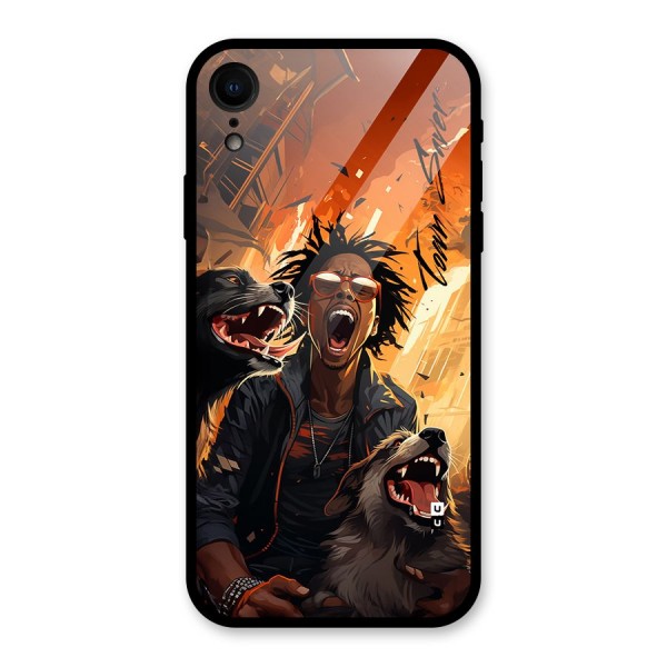 Town Saver Dogs Glass Back Case for iPhone XR