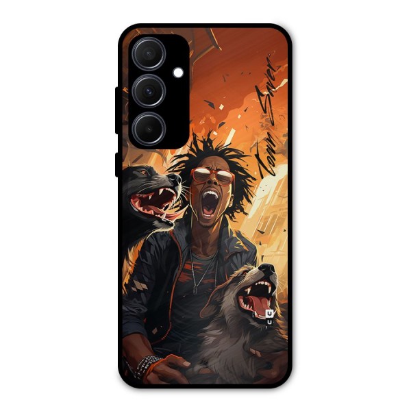 Town Saver Dogs Metal Back Case for Galaxy A35