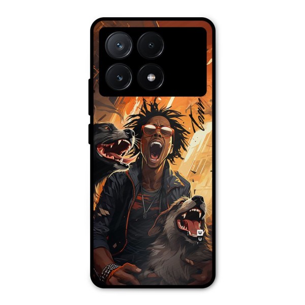Town Saver Dogs Metal Back Case for Poco X6 Pro