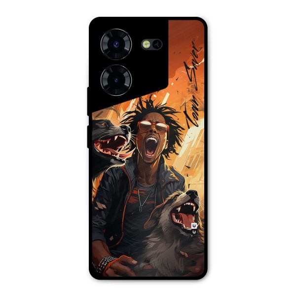 Town Saver Dogs Metal Back Case for Tecno Pova 5 Pro 5G