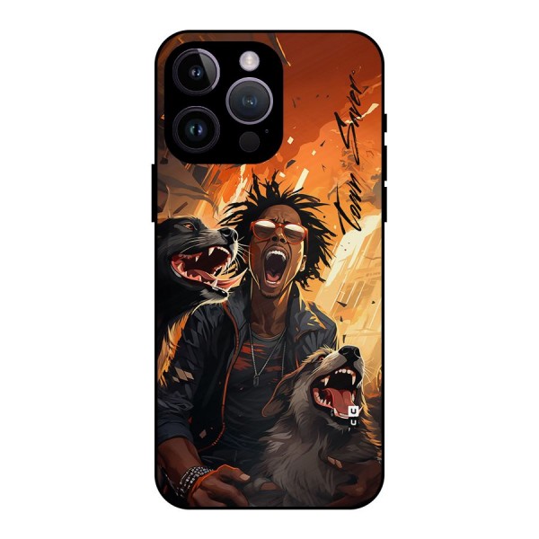Town Saver Dogs Metal Back Case for iPhone 14 Pro Max