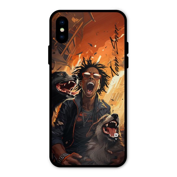 Town Saver Dogs Metal Back Case for iPhone XS