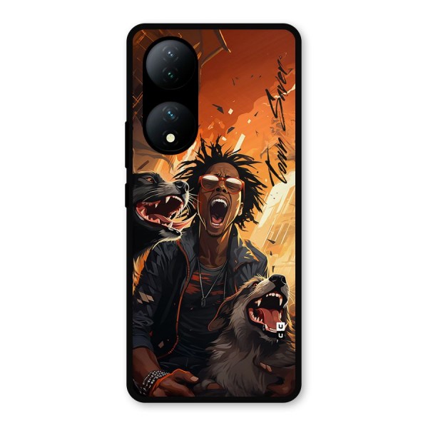 Town Saver Dogs Metal Back Case for iQOO Z7s