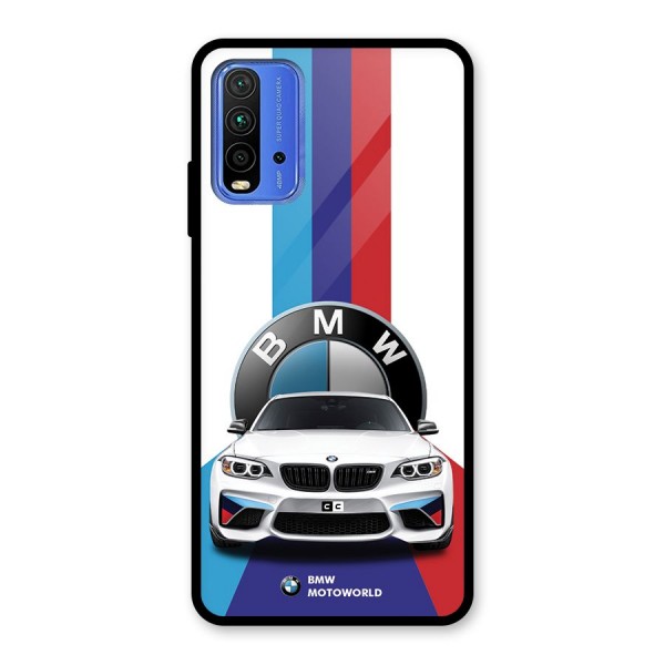 Track Supercar Glass Back Case for Redmi 9 Power
