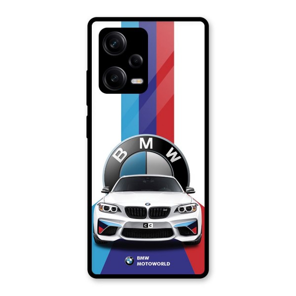 Track Supercar Glass Back Case for Redmi Note 12 Pro