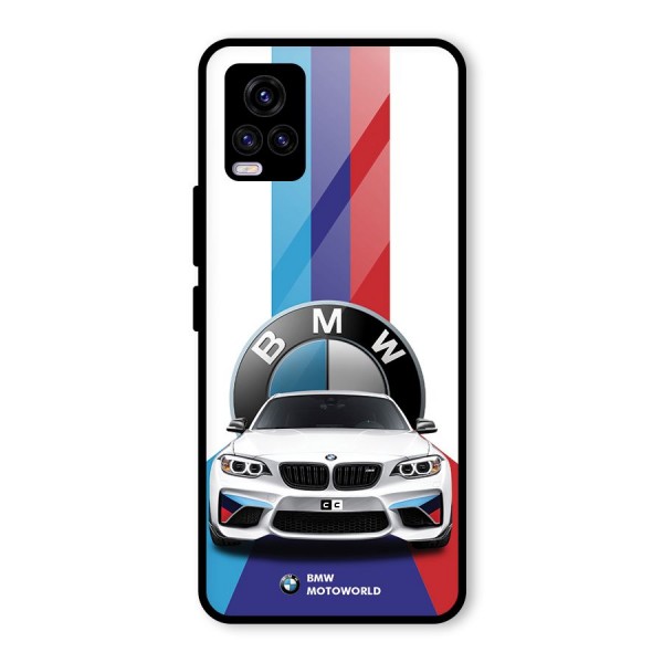Track Supercar Glass Back Case for Vivo V20 2021