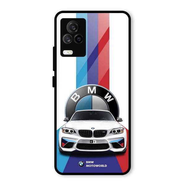 Track Supercar Glass Back Case for Vivo iQOO 7 Legend 5G