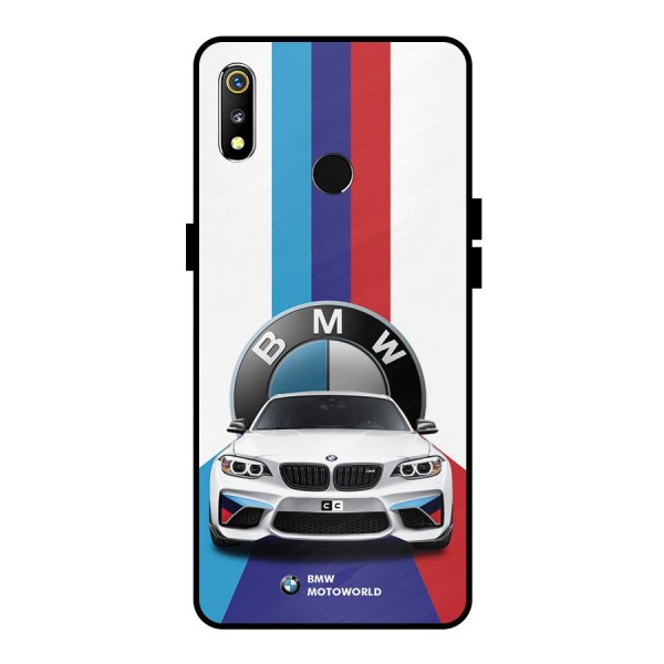 Track Supercar Metal Back Case for Realme 3