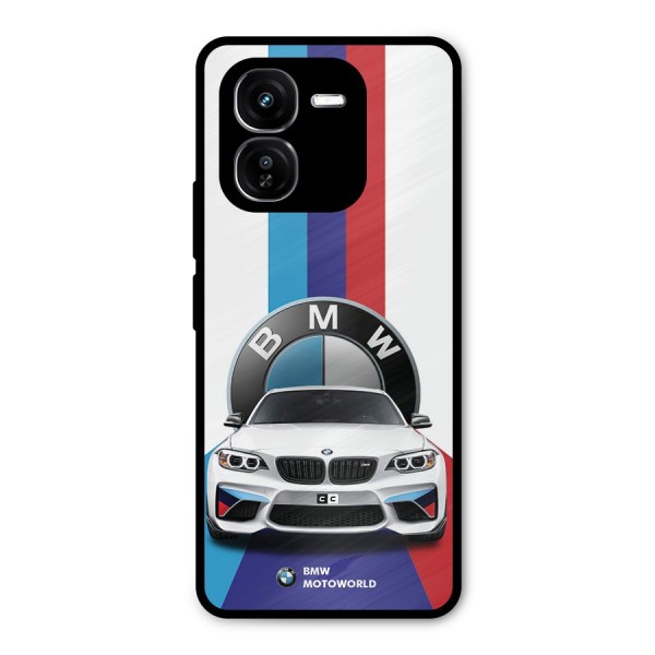 Track Supercar Metal Back Case for iQOO Z9x