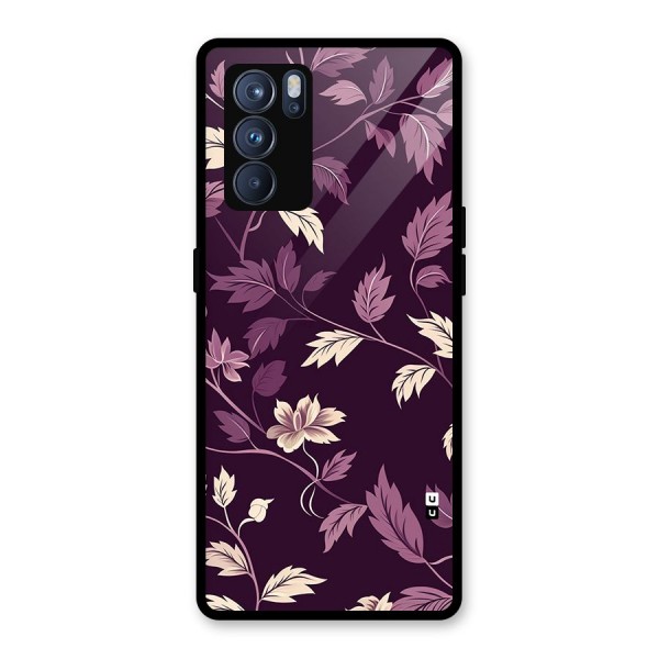 Traditional Florals Glass Back Case for Oppo Reno6 Pro 5G