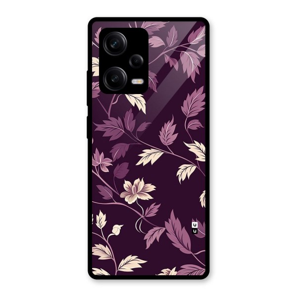 Traditional Florals Glass Back Case for Redmi Note 12 Pro