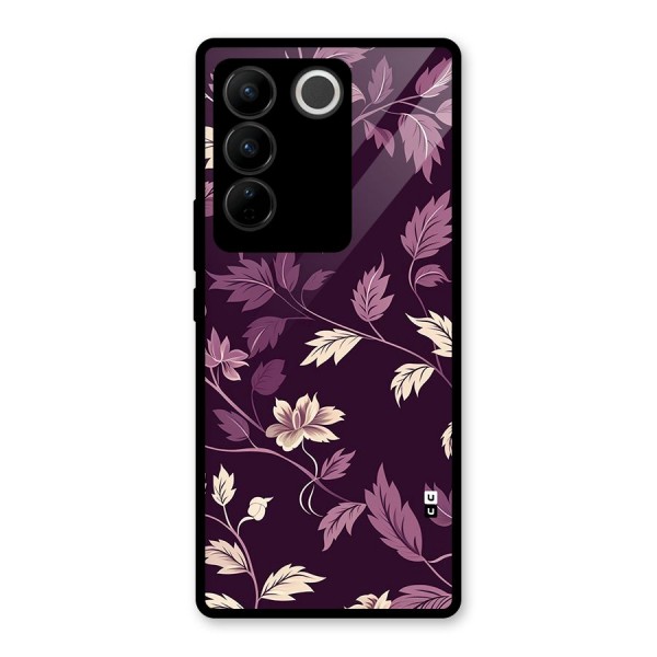 Traditional Florals Glass Back Case for Vivo V27