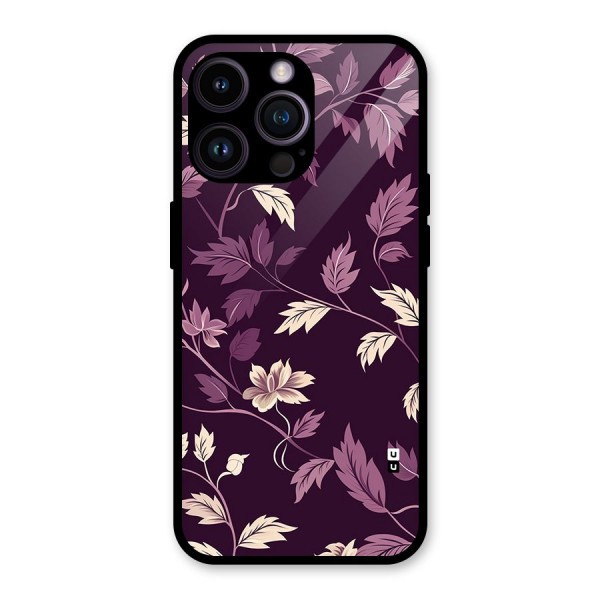Traditional Florals Glass Back Case for iPhone 14 Pro Max