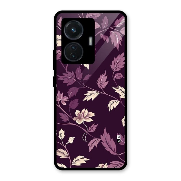 Traditional Florals Glass Back Case for iQOO Z6 44W