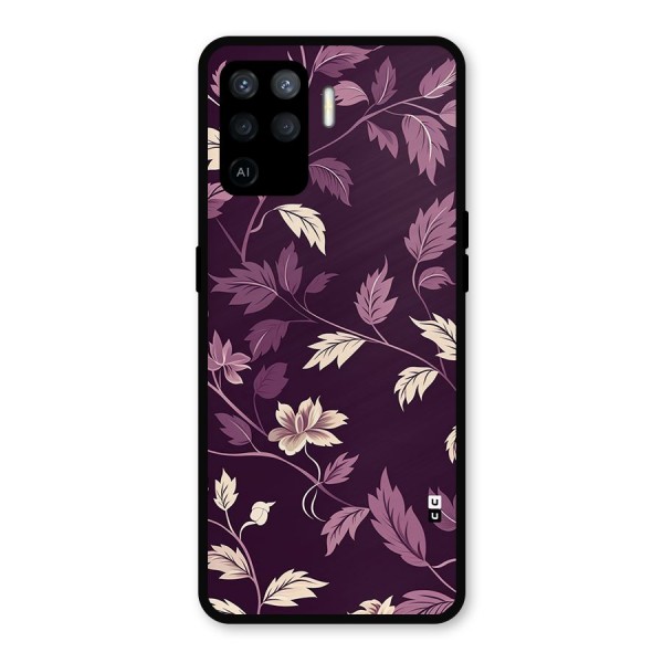Traditional Florals Metal Back Case for Oppo F19 Pro