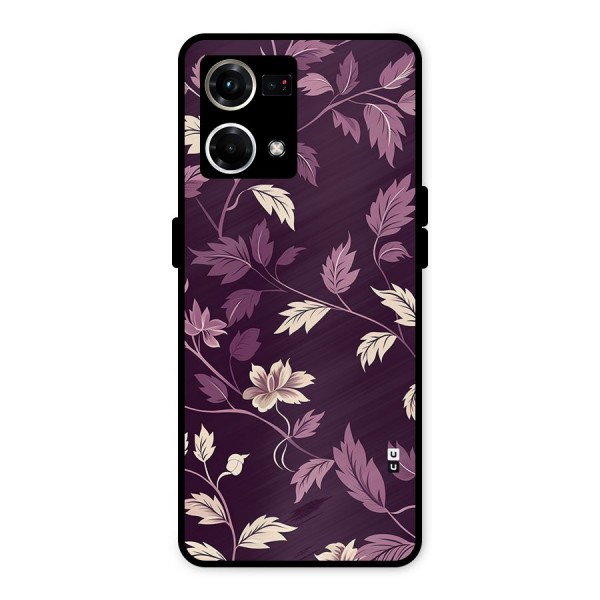 Traditional Florals Metal Back Case for Oppo F21 Pro 4G