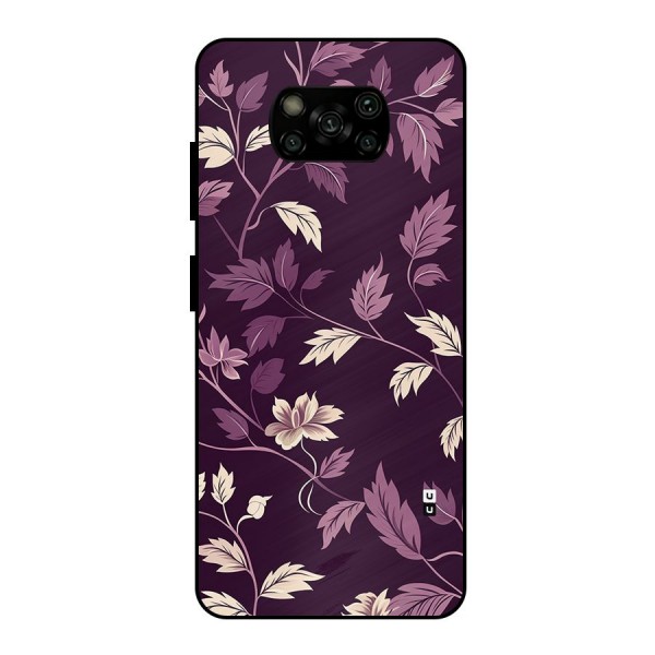 Traditional Florals Metal Back Case for Poco X3