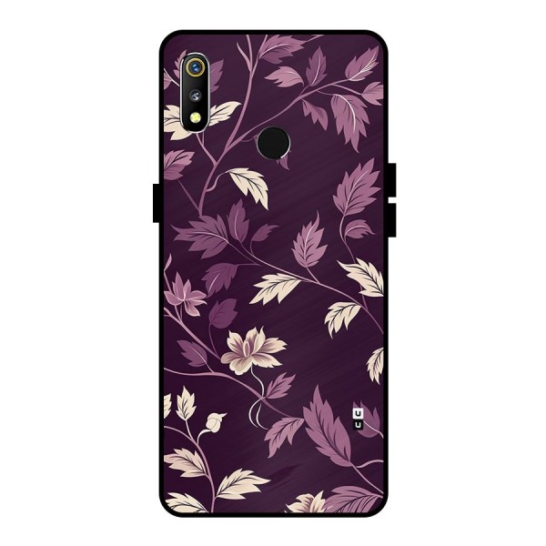 Traditional Florals Metal Back Case for Realme 3