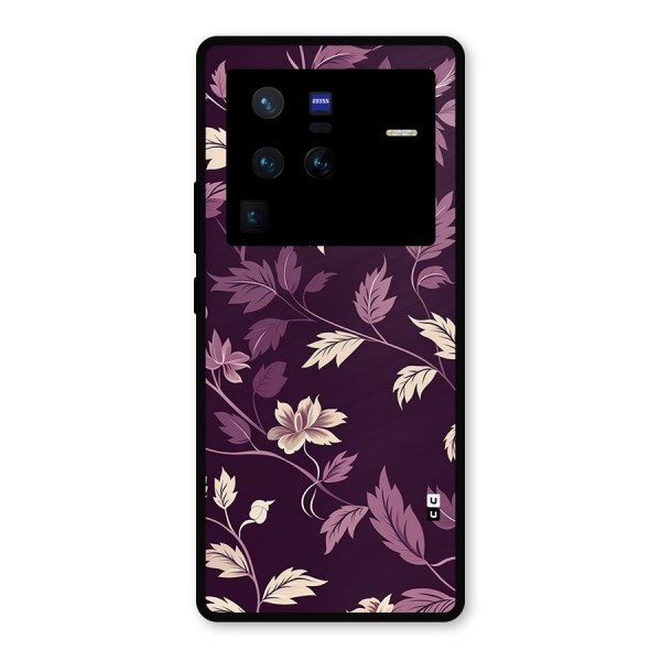 Traditional Florals Metal Back Case for Vivo X80 Pro