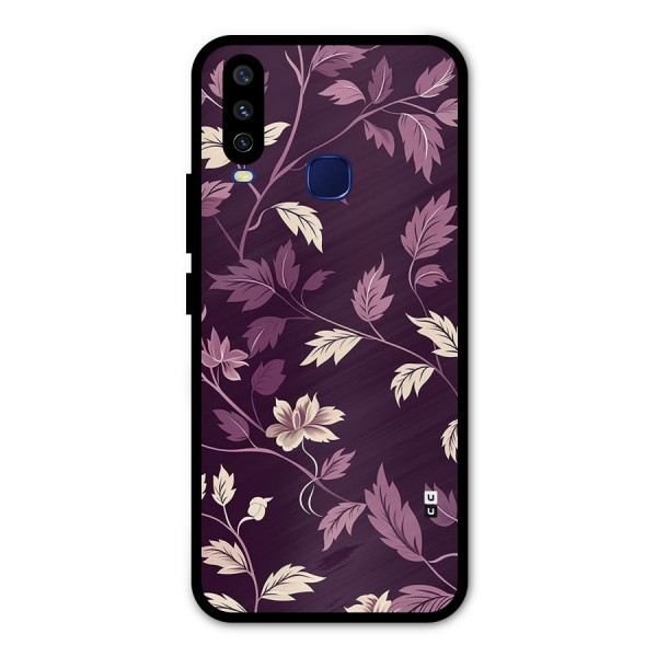 Traditional Florals Metal Back Case for Vivo Y12