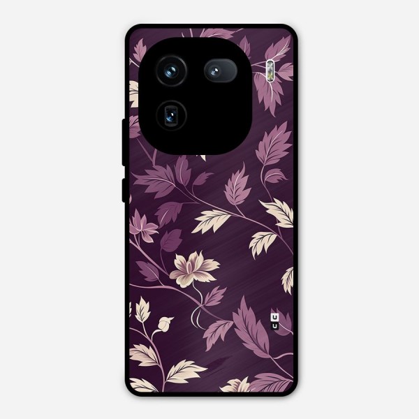 Traditional Florals Metal Back Case for iQOO 12