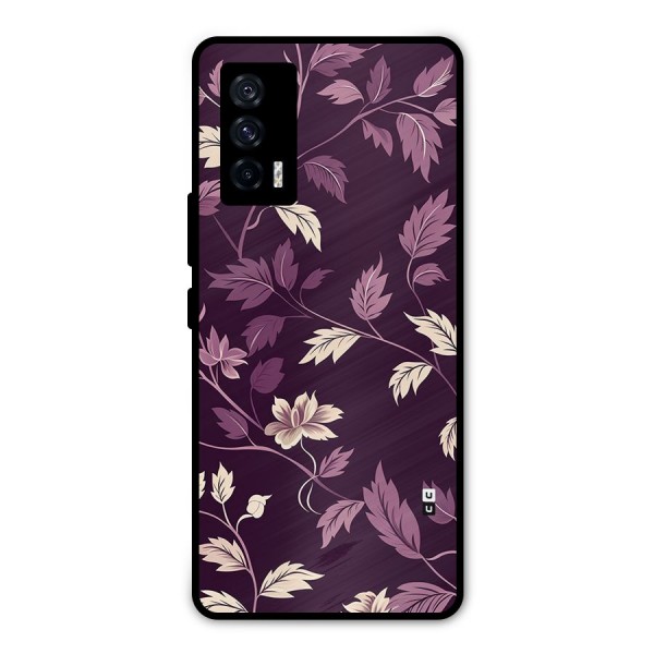 Traditional Florals Metal Back Case for iQOO 7 5G