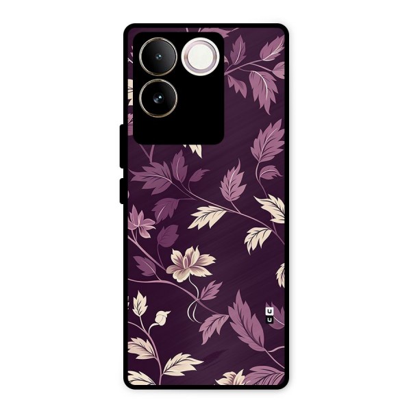 Traditional Florals Metal Back Case for iQOO Z7 Pro
