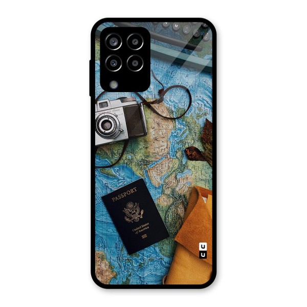Travel Essentials Glass Back Case for Galaxy M33