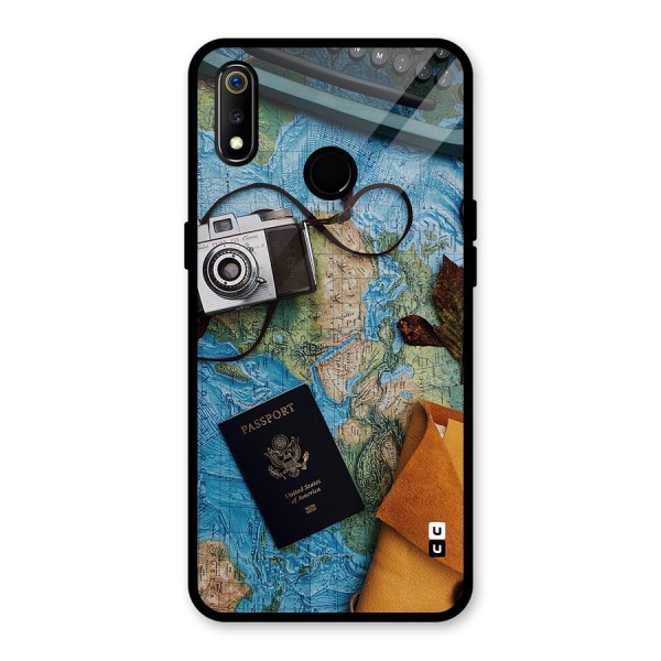 Travel Essentials Glass Back Case for Realme 3