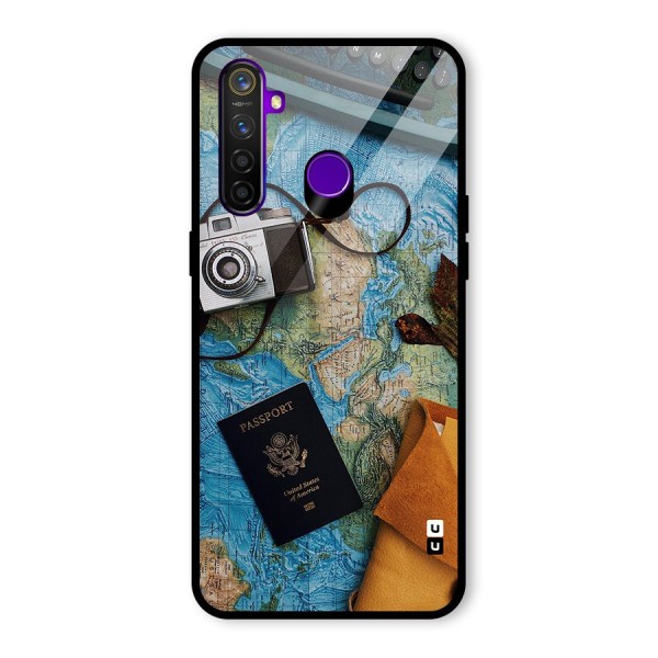 Travel Essentials Glass Back Case for Realme 5 Pro