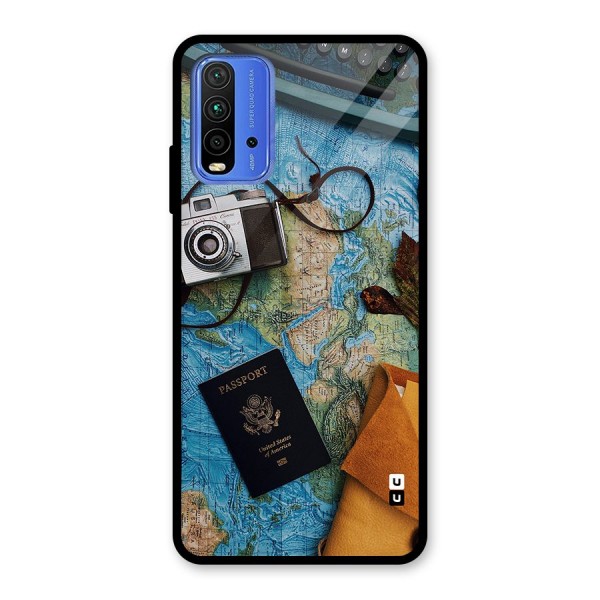 Travel Essentials Glass Back Case for Redmi 9 Power