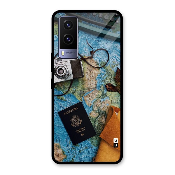 Travel Essentials Glass Back Case for Vivo V21e 5G