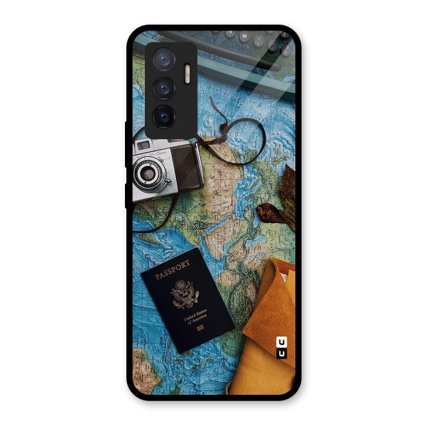 Travel Essentials Glass Back Case for Vivo V23e