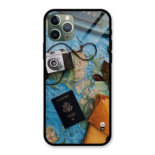 Travel Essentials Glass Back Case for iPhone 11 Pro