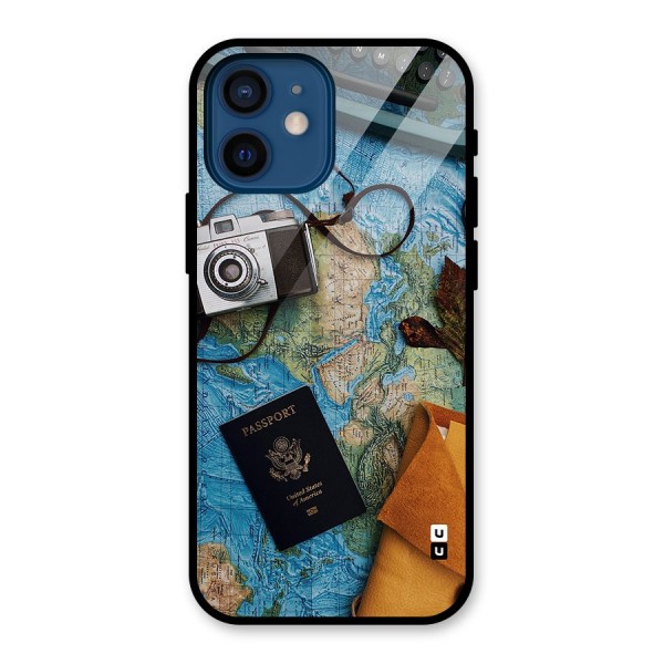 Travel Essentials Glass Back Case for iPhone 12 Mini