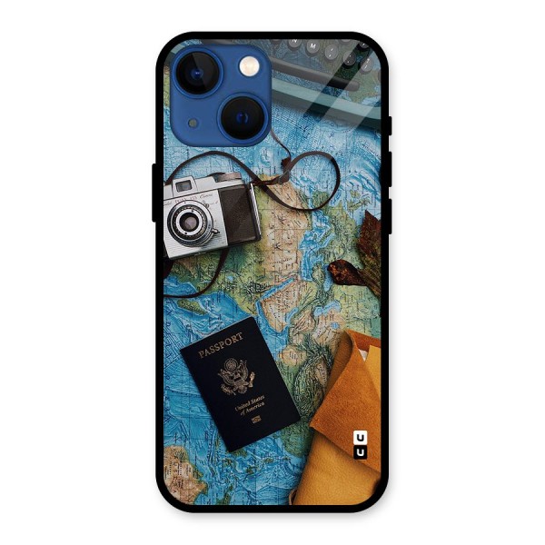 Travel Essentials Glass Back Case for iPhone 13 Mini