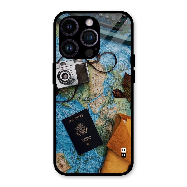 Travel Essentials Glass Back Case for iPhone 14 Pro