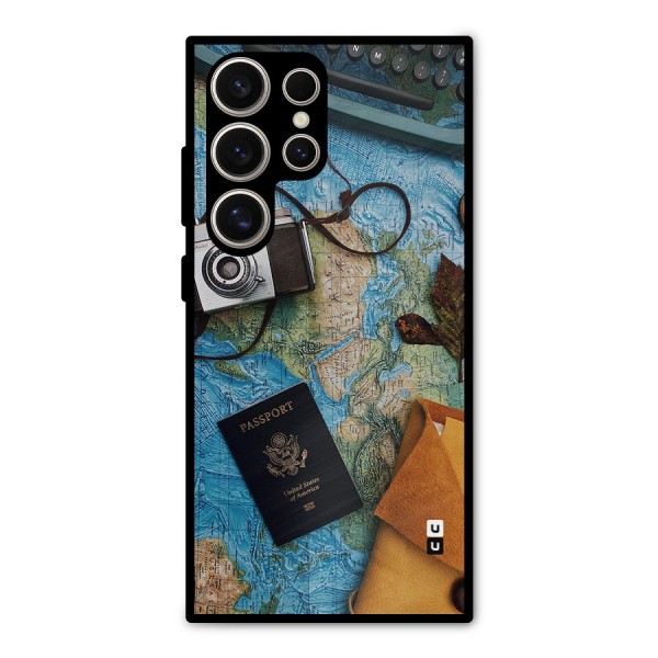 Travel Essentials Metal Back Case for Galaxy S24 Ultra