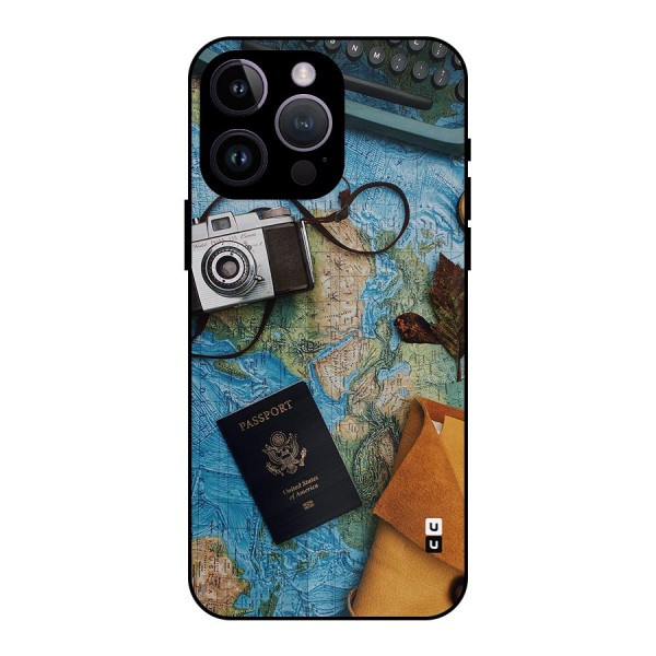 Travel Essentials Metal Back Case for iPhone 14 Pro Max